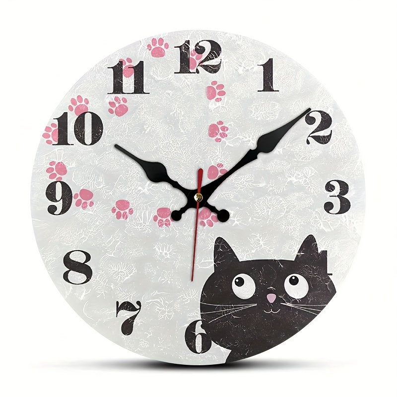 PurrTime Clock – Stylish Quiet Cat for Wall