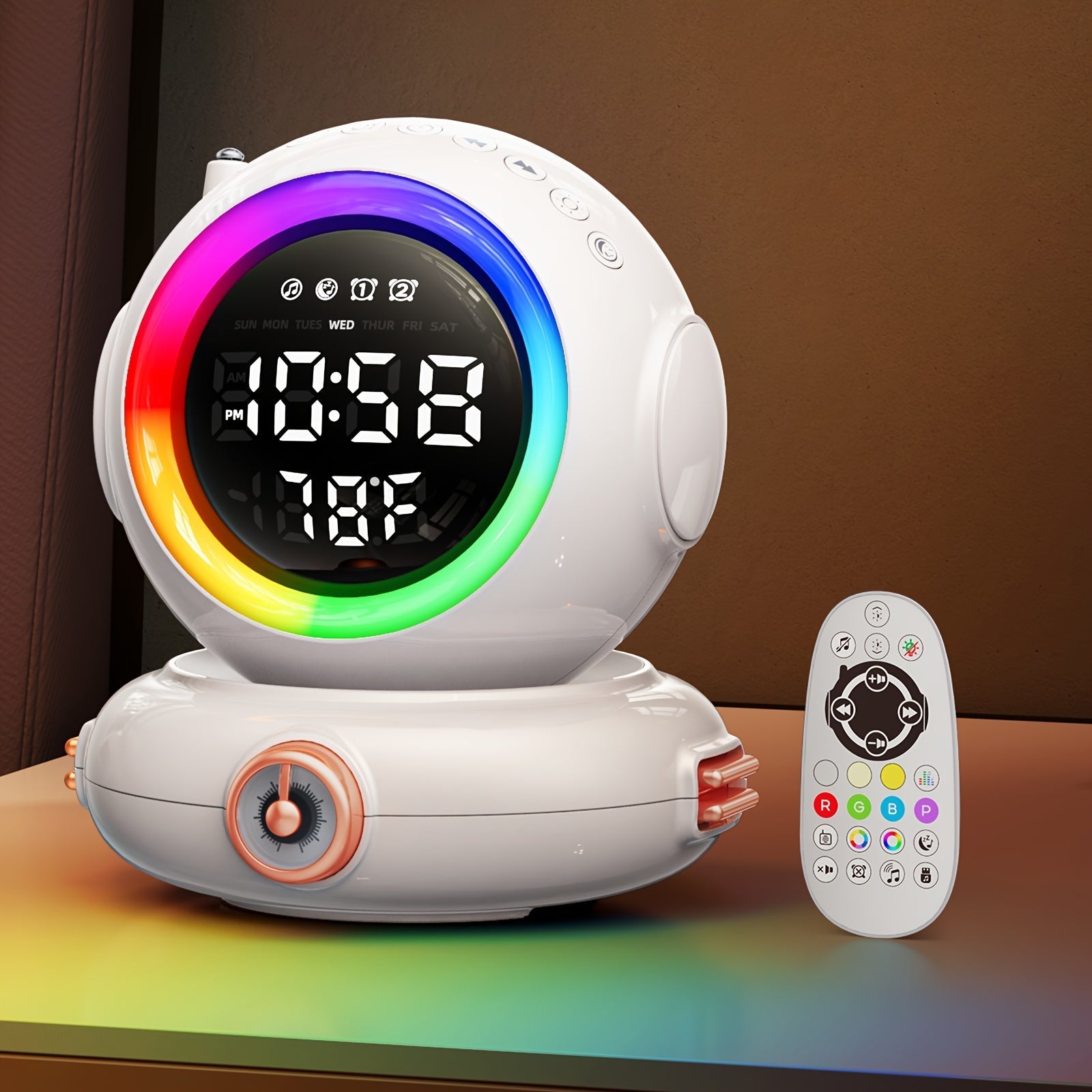 LunaRise - Väckarklocka med Bluetooth-högtalare och FM-radio
