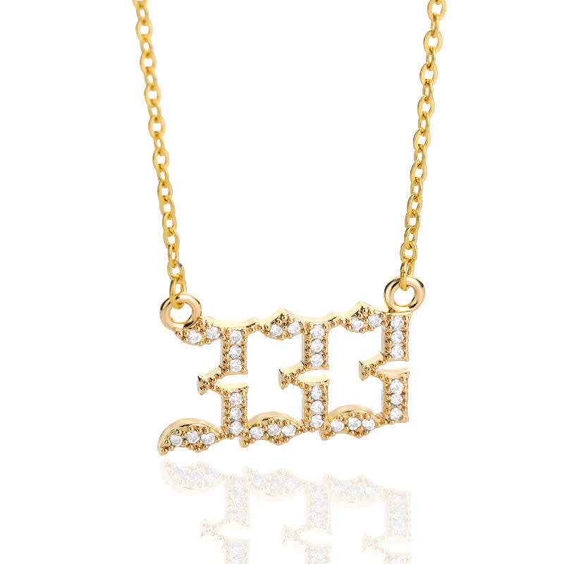 Seraphina Zirconia Angel Number Necklace - A Symbolism of Protection and Love