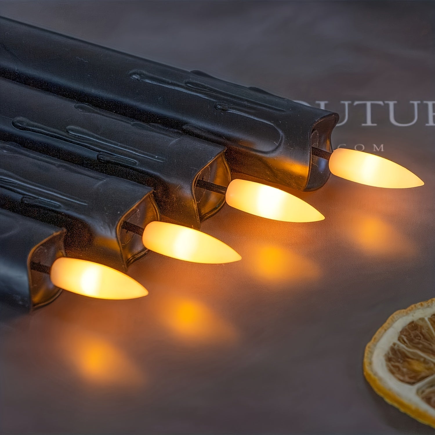 FlameFree - Set of 6 LED lights with remote control