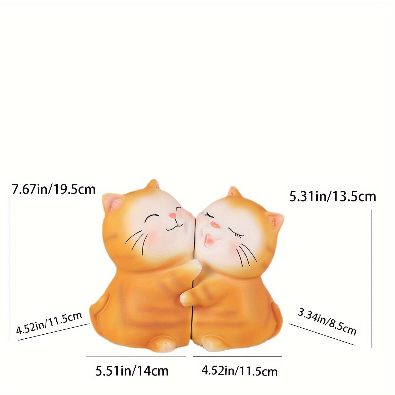 LoveCats - Romantic Resin Bookends