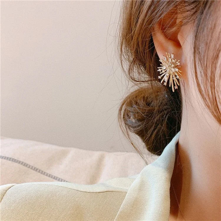 Livia Gold Zirconia Earrings - Radiant Elegance for Every Occasion