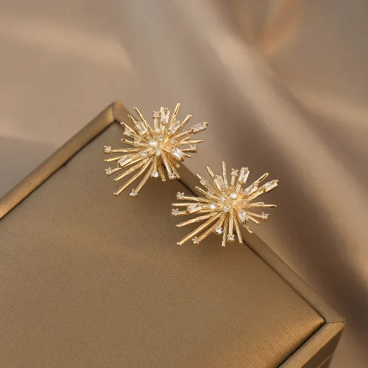Livia Gold Zirconia Earrings - Radiant Elegance for Every Occasion