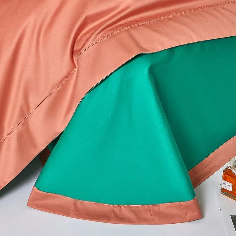 Dream Orange Green - Luxe Duvet Cover Set for Fresh Atmosphere