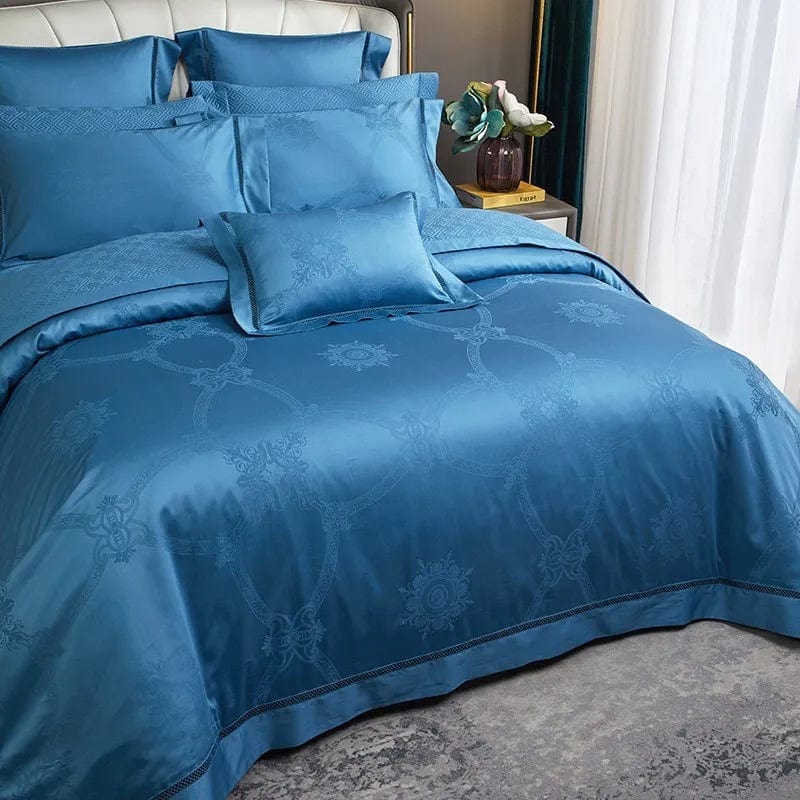Elegance Blue - Luxurious Egyptian Cotton Bed Linen Set