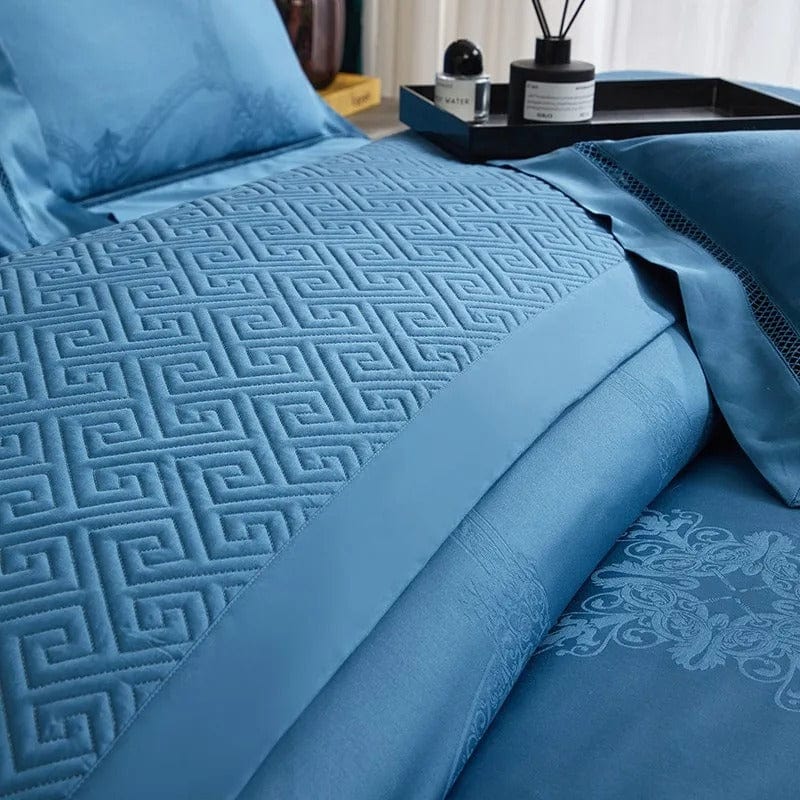 Elegance Blue - Luxurious Egyptian Cotton Bed Linen Set