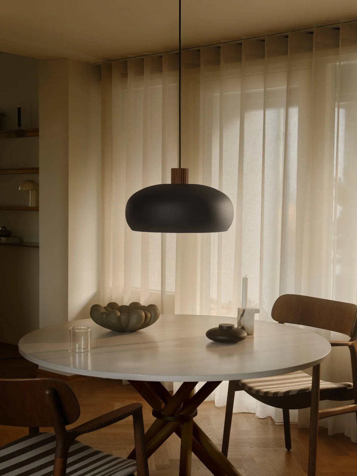 Aurelio Design Lamp – Black Wood Pendant Lamp E27