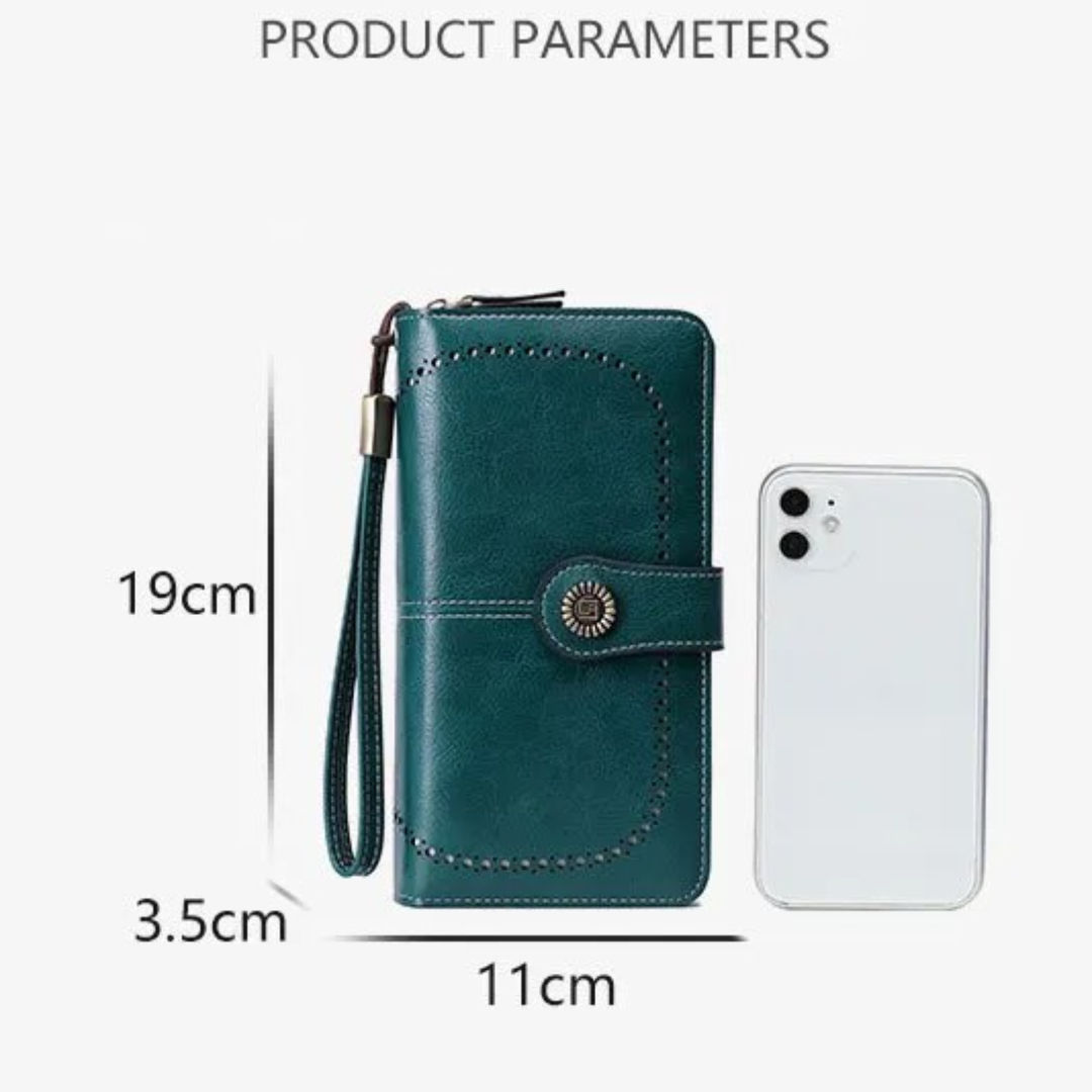 LeatherMax - Stylish Leather Wallet with Wristband