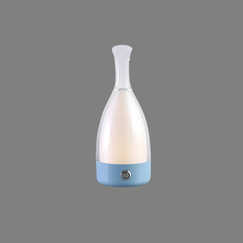 Stylish Wine Bottle Table Lamp - Rechargeable with Dimmable Lighting
