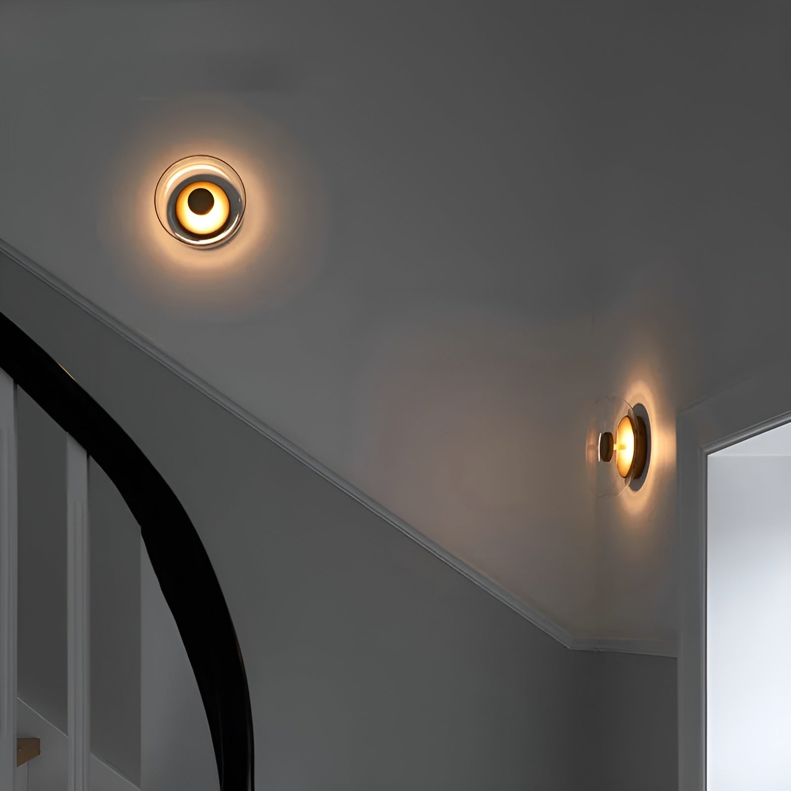 Luxe Nordisk Ljus - Premium LED Wall Lamp with Glass and Gold Accents