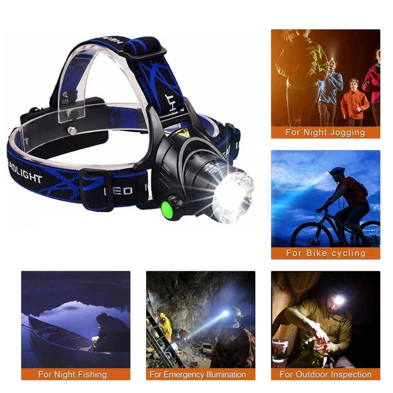 PowerGlow - Rechargeable Waterproof LED Headlamp