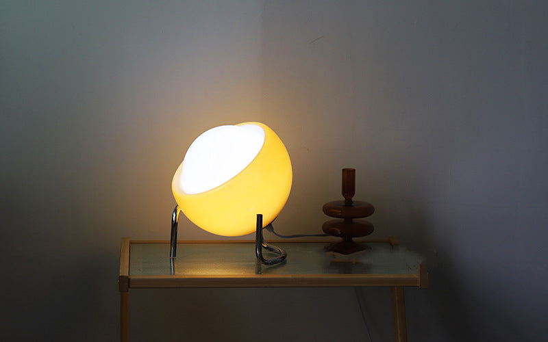 RetroGlow - Scandinavian Glass Table Lamp for Atmosphere