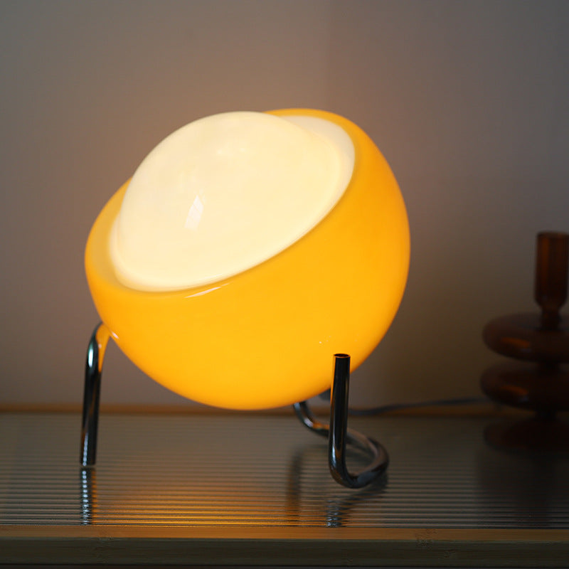 RetroGlow - Scandinavian Glass Table Lamp for Atmosphere