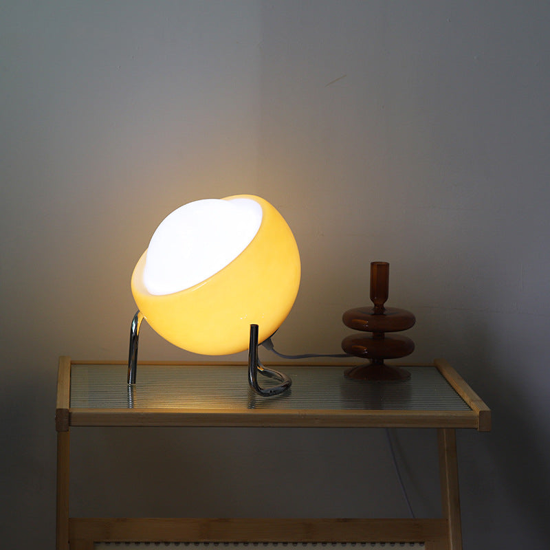 RetroGlow - Scandinavian Glass Table Lamp for Atmosphere