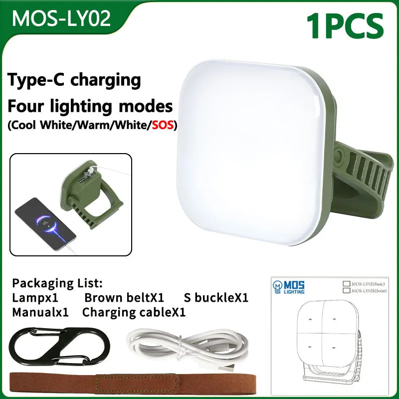 PowerGlow – Rechargeable LED Camping Lamp with Magnets
