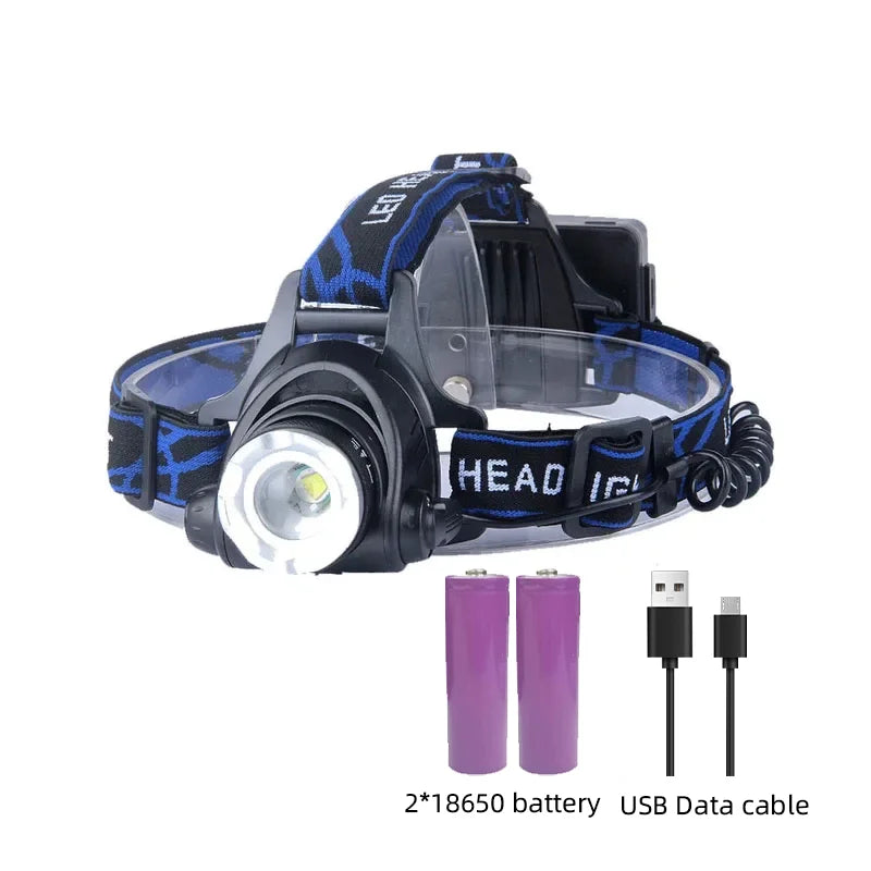 PowerGlow - Rechargeable Waterproof LED Headlamp