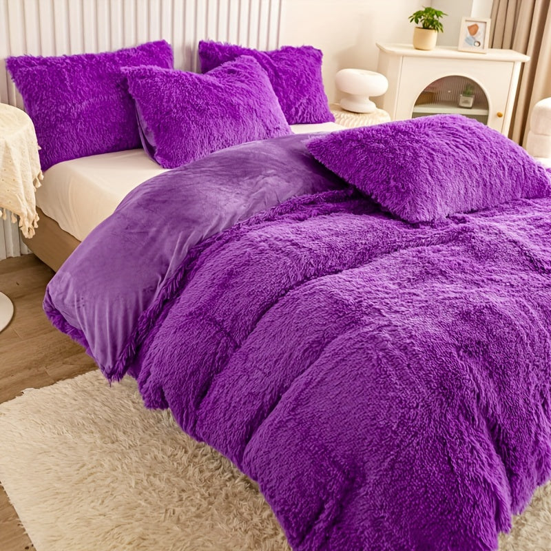 Ultra Plush Plush Bedding Set with Zipper - Luxury & Comfort
