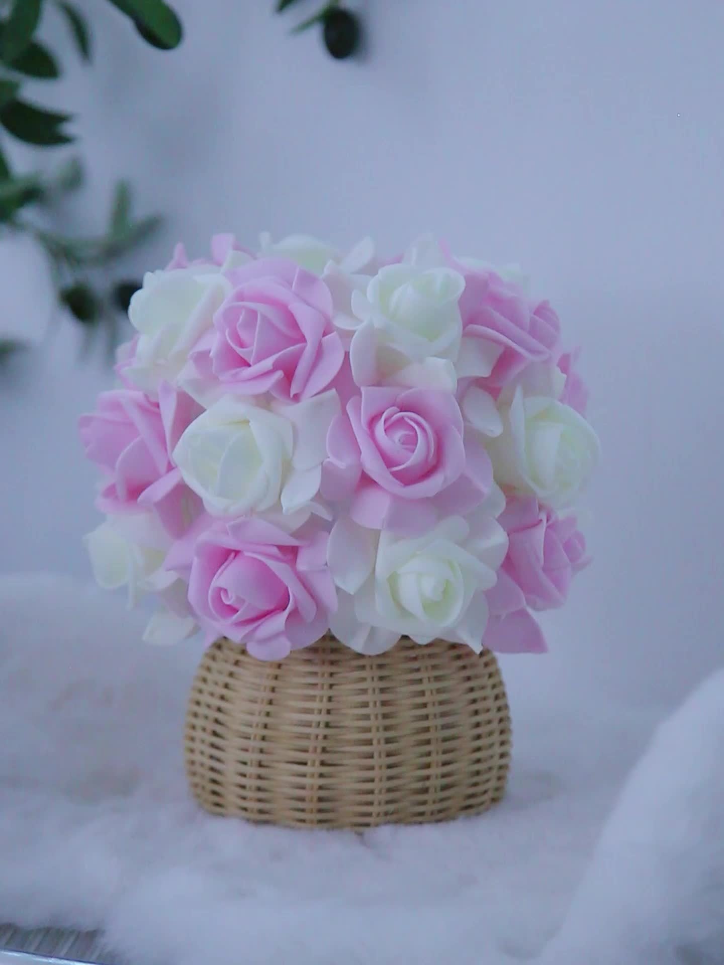 FloraGlow - Luxurious Art Deco Rose Table Lamp with USB