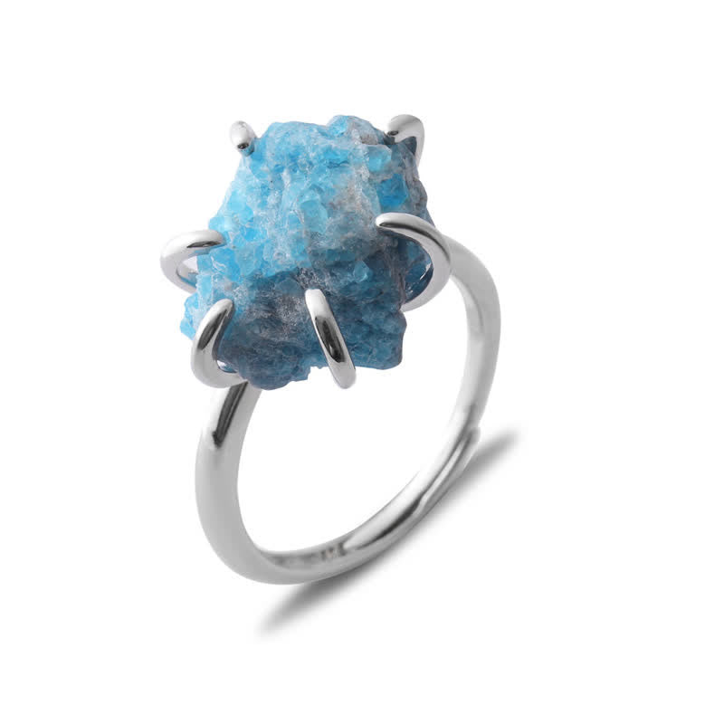 Liora Adjustable Natural Crystal Ring with Six Claws