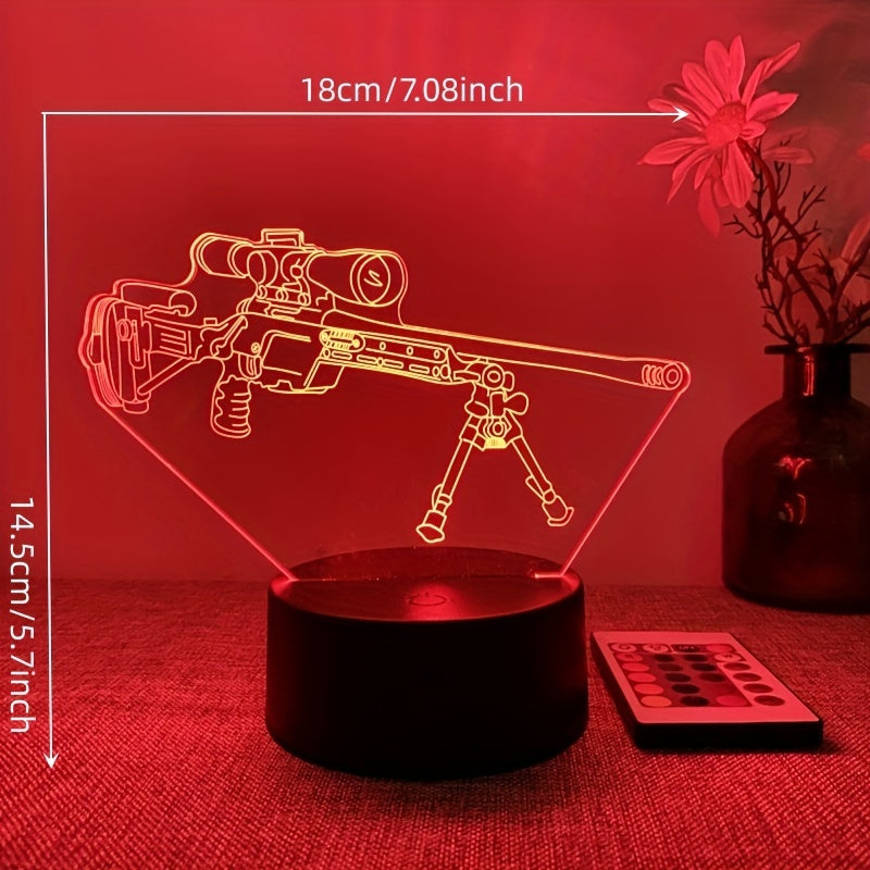 LumiGlow – 3D LED Night Light Black Gunmetal 16 Colors