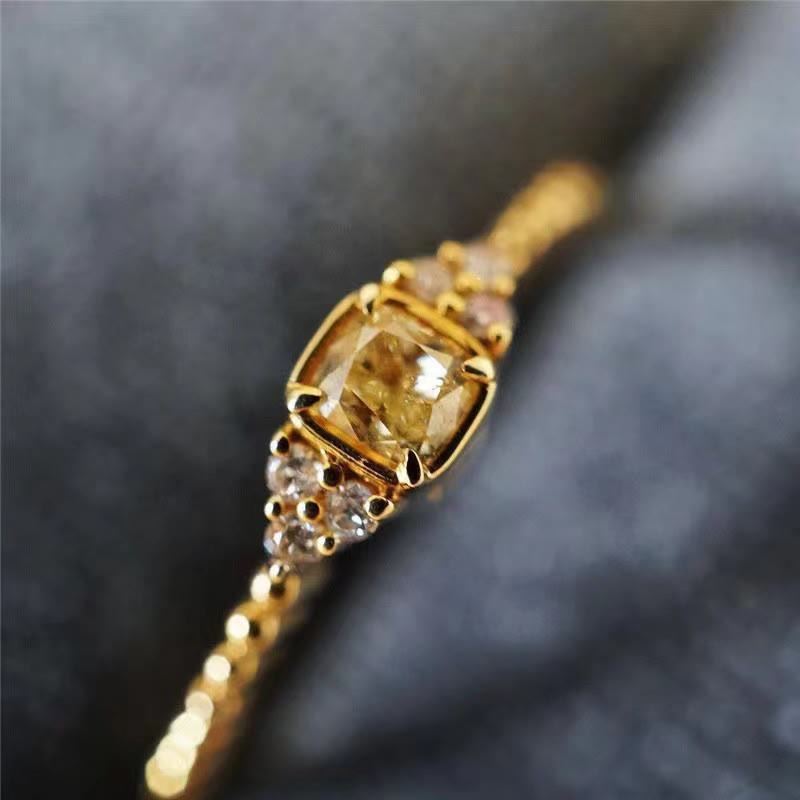 Refined Citrine Ring of Natural Origin - Alina