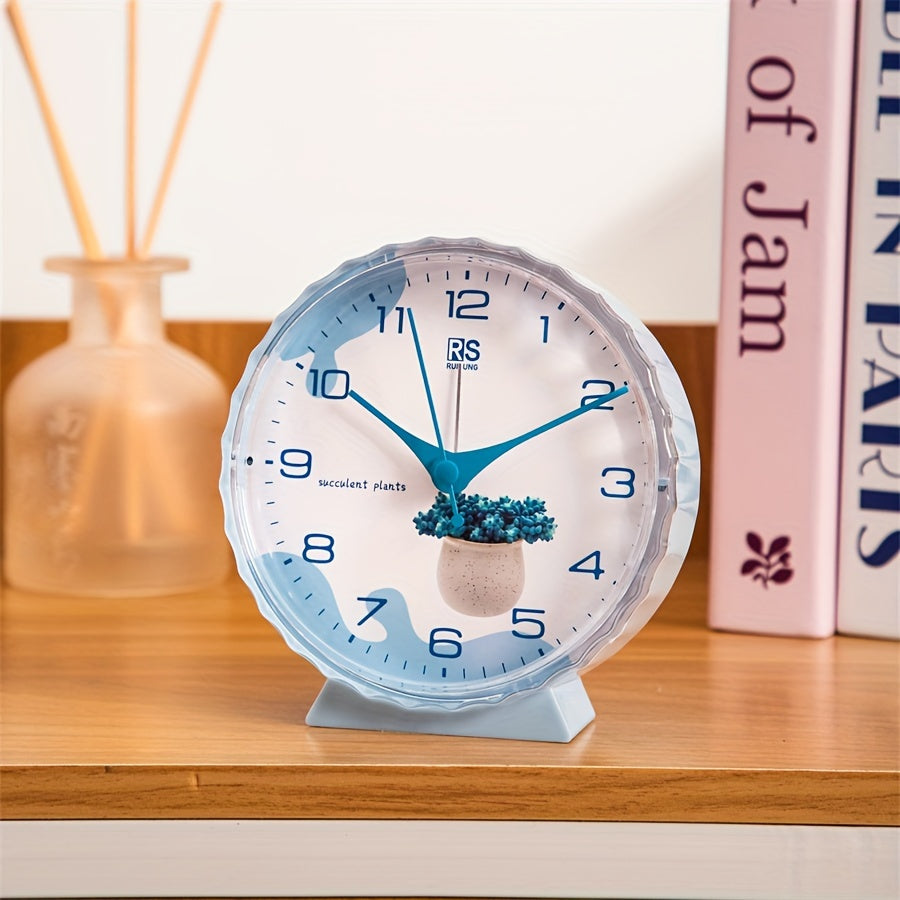 FloraTime Clock - Elegant Flower Wicker with Alarm