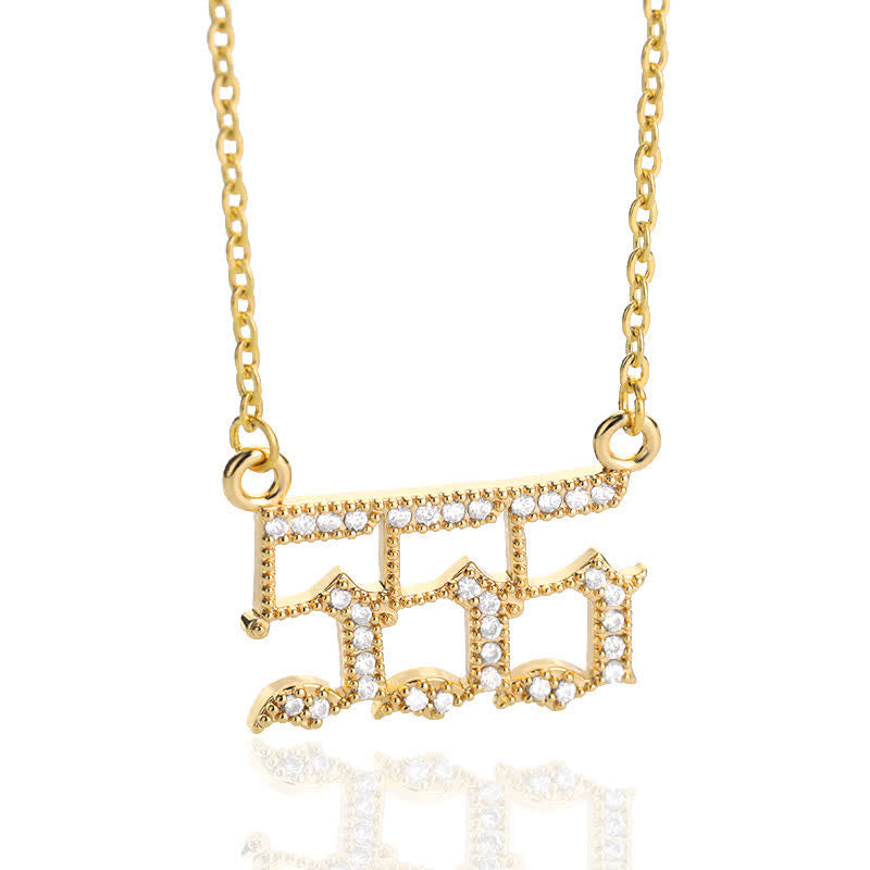 Seraphina Zirconia Angel Number Necklace - A Symbolism of Protection and Love