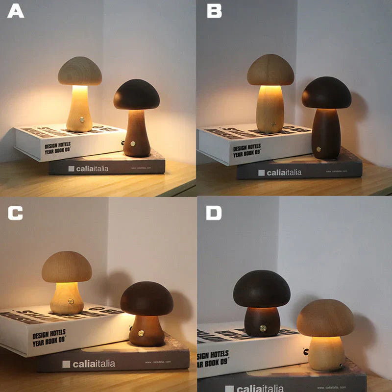 GlowShroom - Atmospheric Wooden LED Night Light