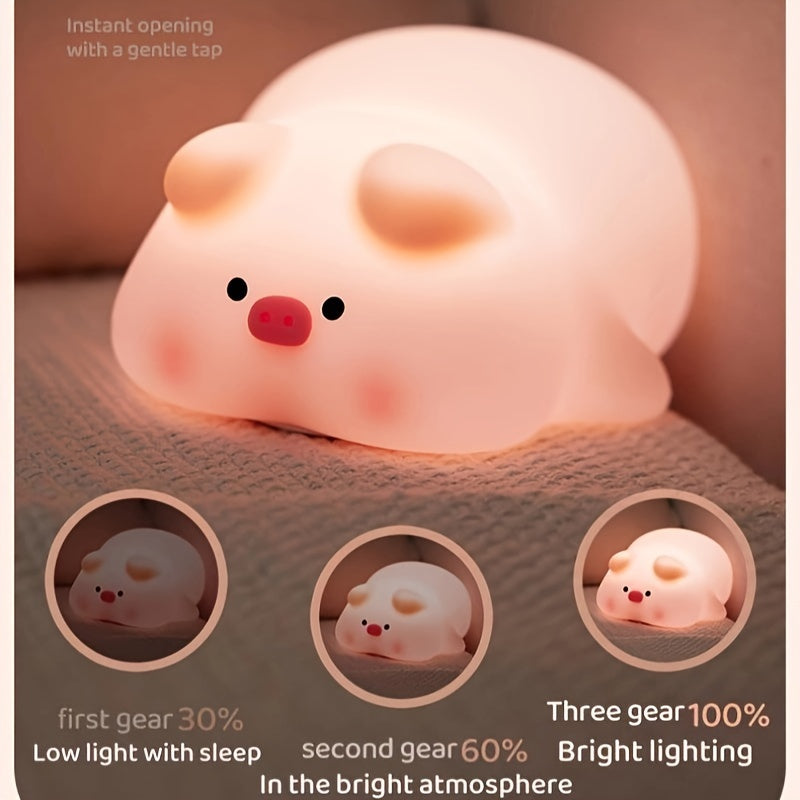 PiggyGlow – Cute Pink LED Night Light for Kids