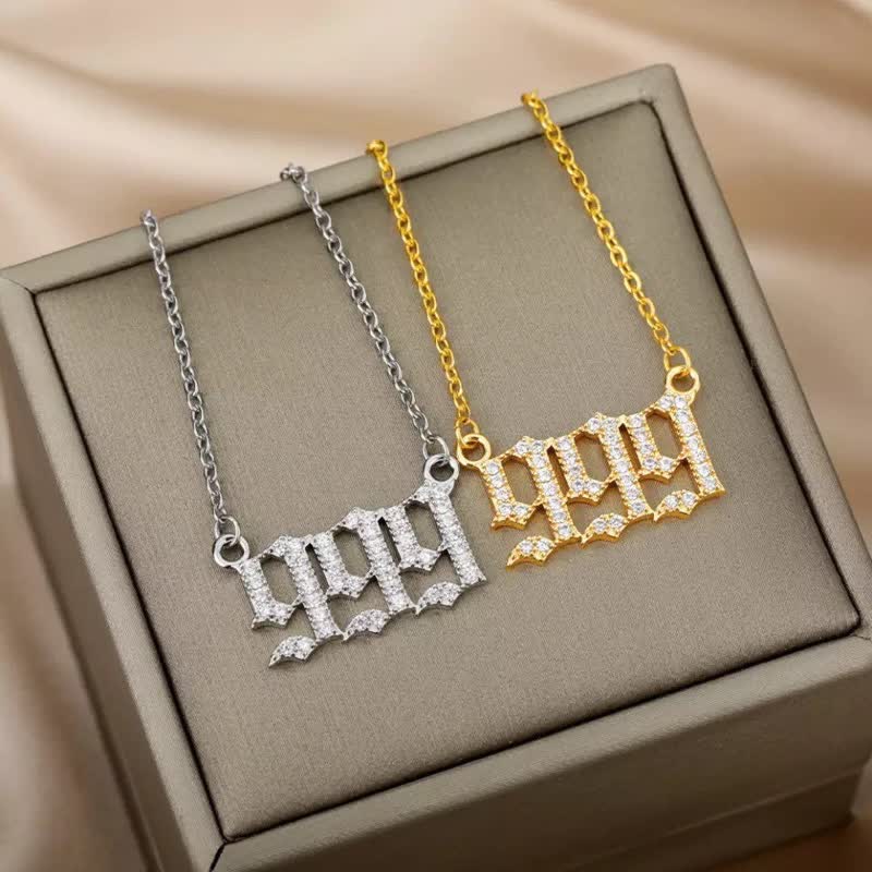 Seraphina Zirconia Angel Number Necklace - A Symbolism of Protection and Love