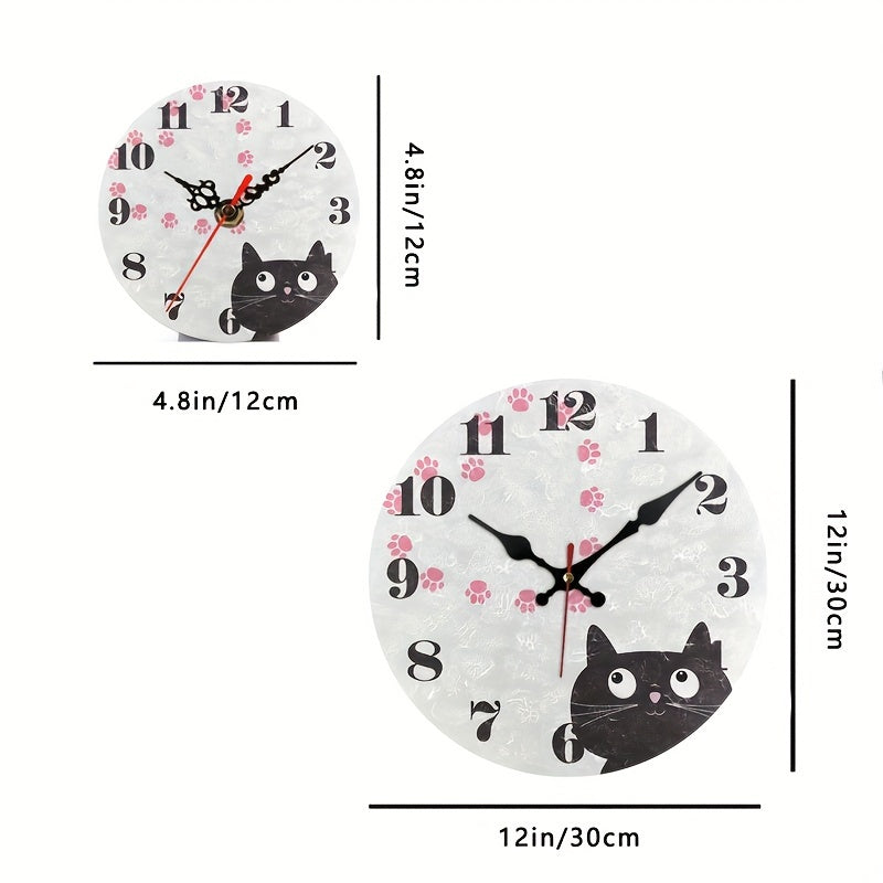 PurrTime Clock – Stylish Quiet Cat for Wall