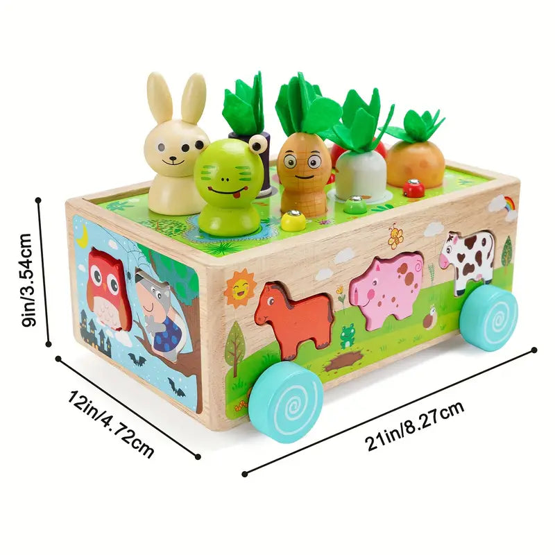 Multifunctional Wooden Toy Cube - For Educational Adventures