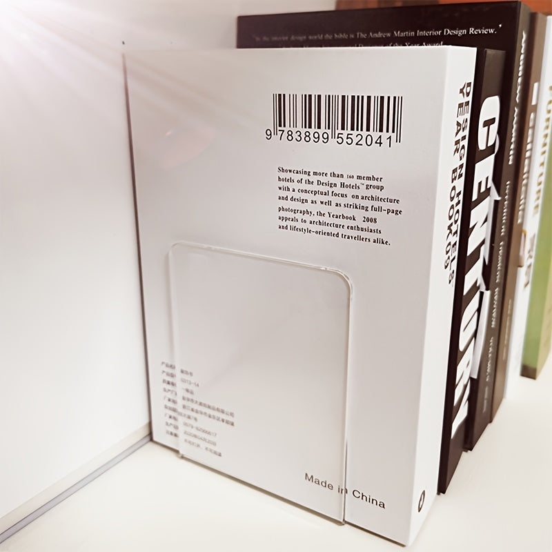 ClearView - Elegant L-Shaped Acrylic Bookshelf