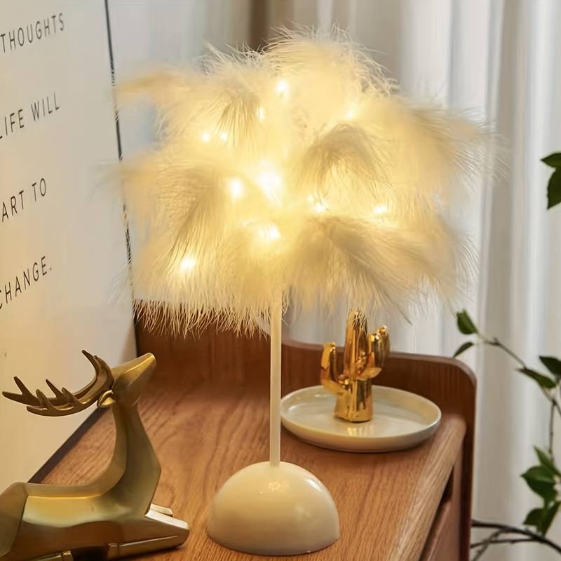 Featherlight™ - Wireless Desk Lamp with Feathers