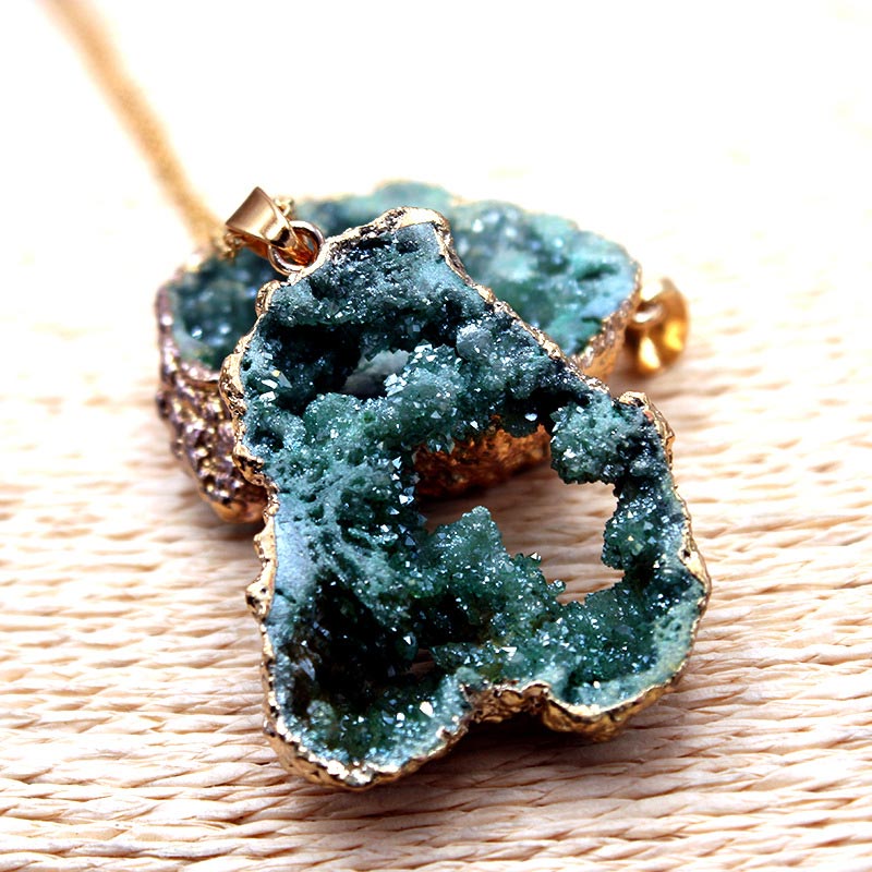 Gaia Natural Crystals Geode Hanging Decoration