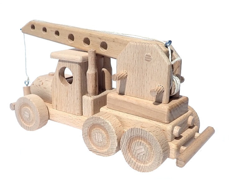 WoodCrane Toy - Handy Wooden Crane with Lifting Arm