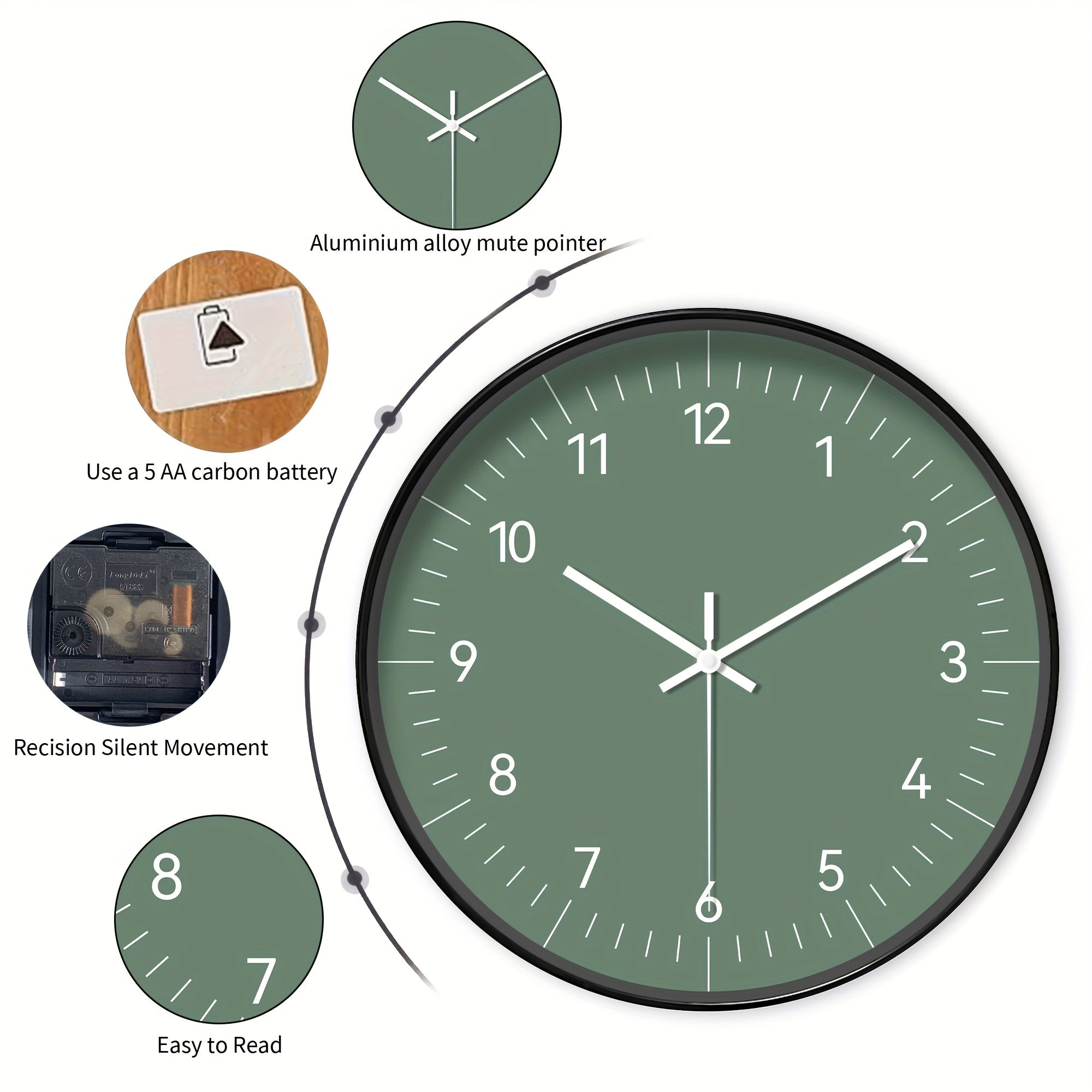 FantasyTime Clock – Elegant Silent Wall Clock 20 cm