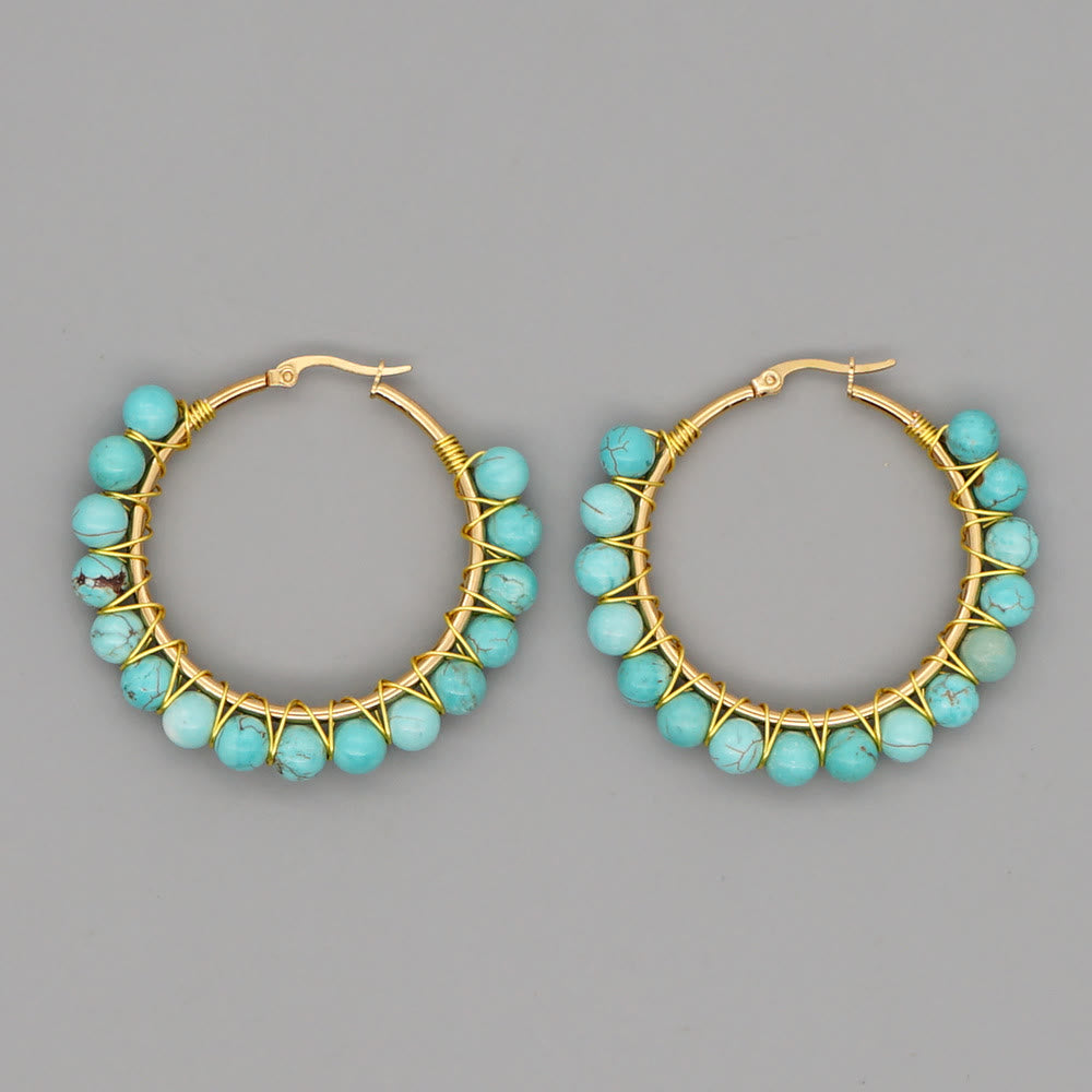 Sannes Elegant Boho Natural Crystal Earrings