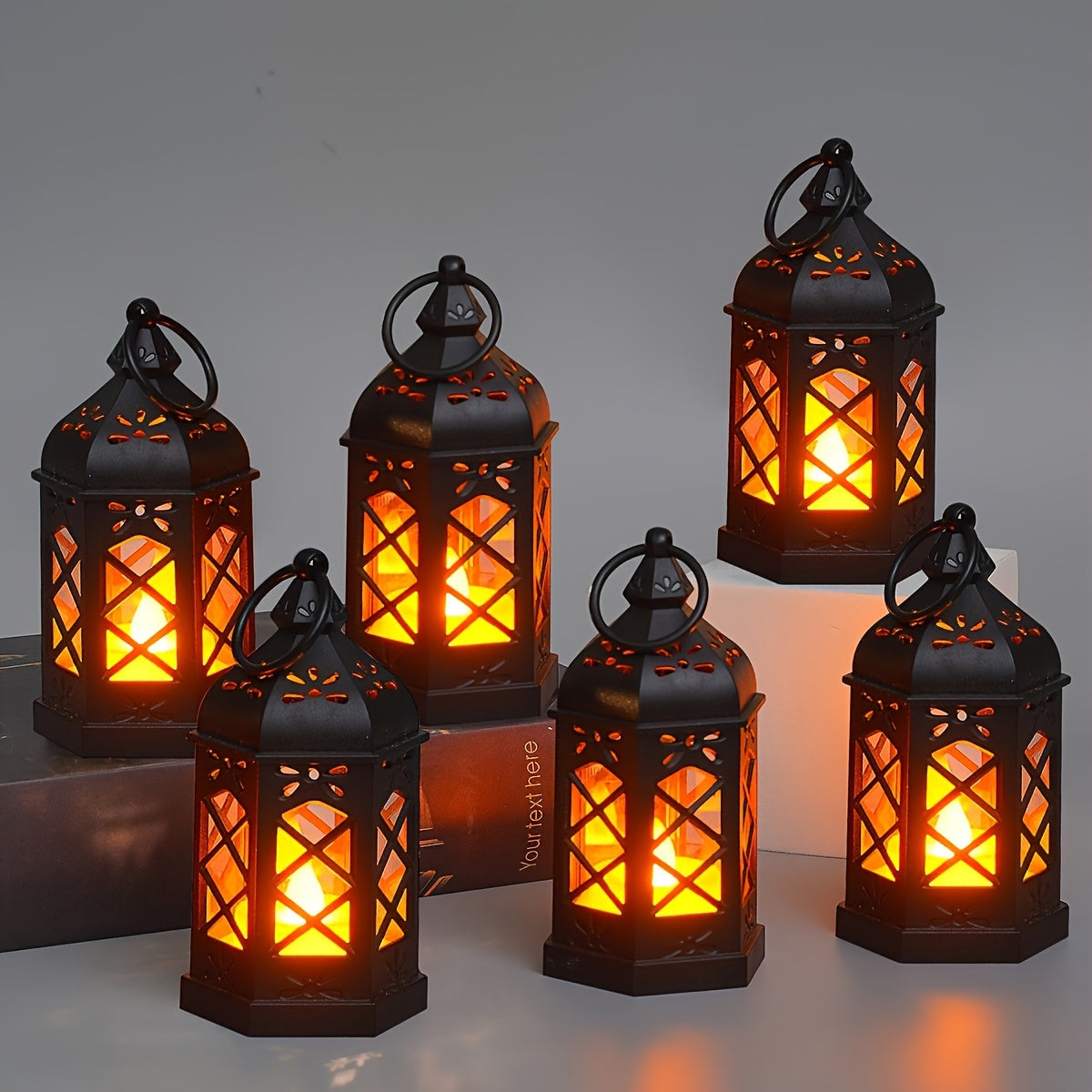 LuxeGlow Lanterner – Rustik LED Set för Festbelysning