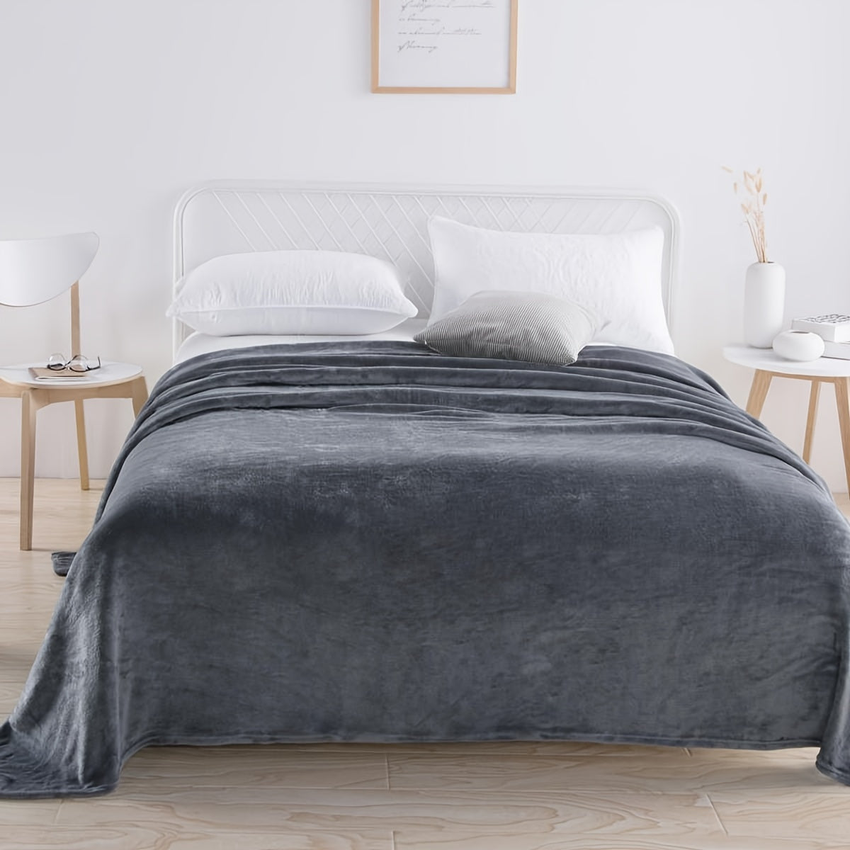 Grey Flannel Blanket - Luxurious Comfort for All Seasons