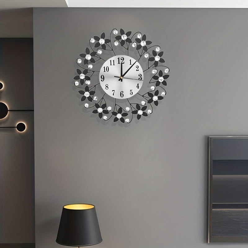 EleganceClock - Design Väggklocka 14 Tum Svart