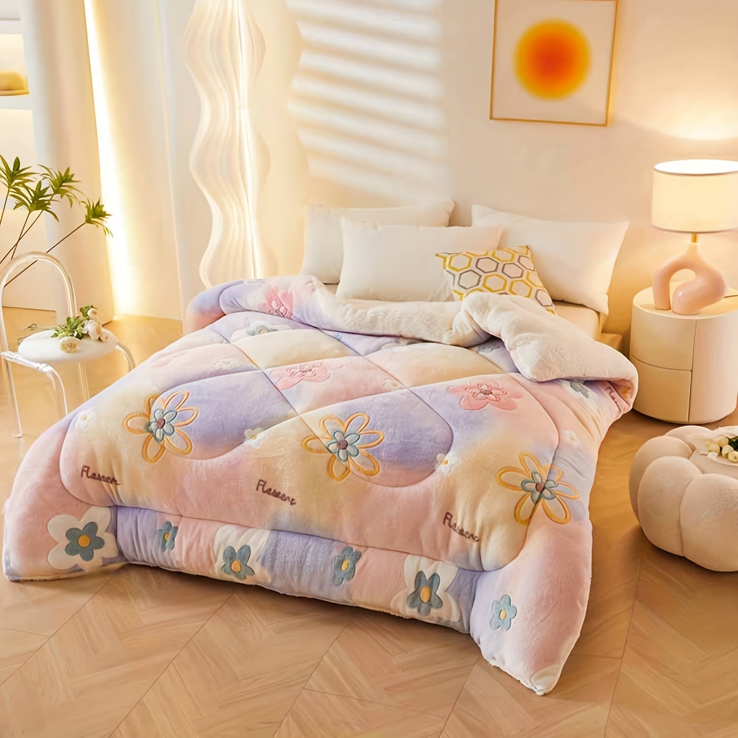 FloralDream – Soft Fleece Winter Blanket