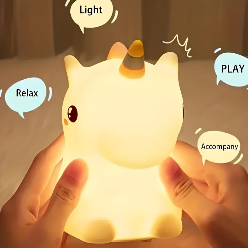 UnicornGlow Night Light - Colorful LED Lamp with Cover