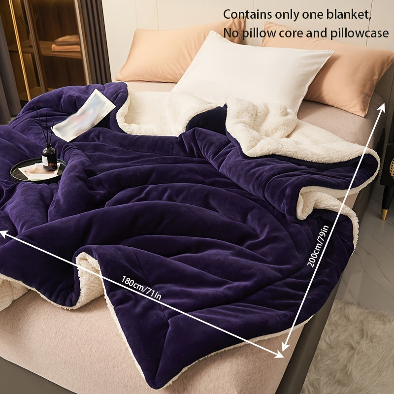 Luxe Comfort – Dark Purple Fleece Blanket by Melkfleece