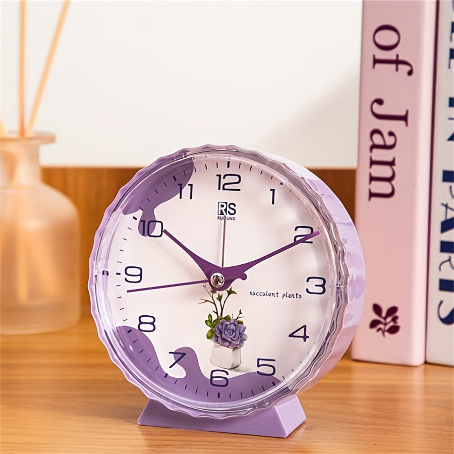 FloraTime Clock - Elegant Flower Wicker with Alarm