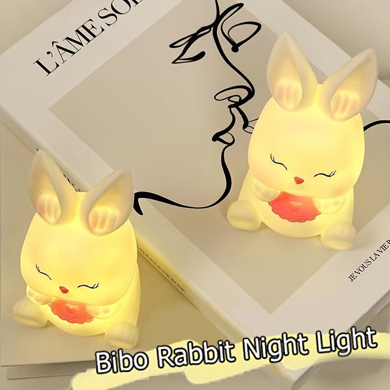 Cute Rabbit Family - Charming LED Table Lamp for Bedroom