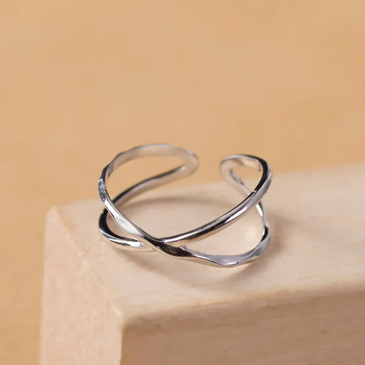 Adjustable Double Line Ring - Elegant Lina Design