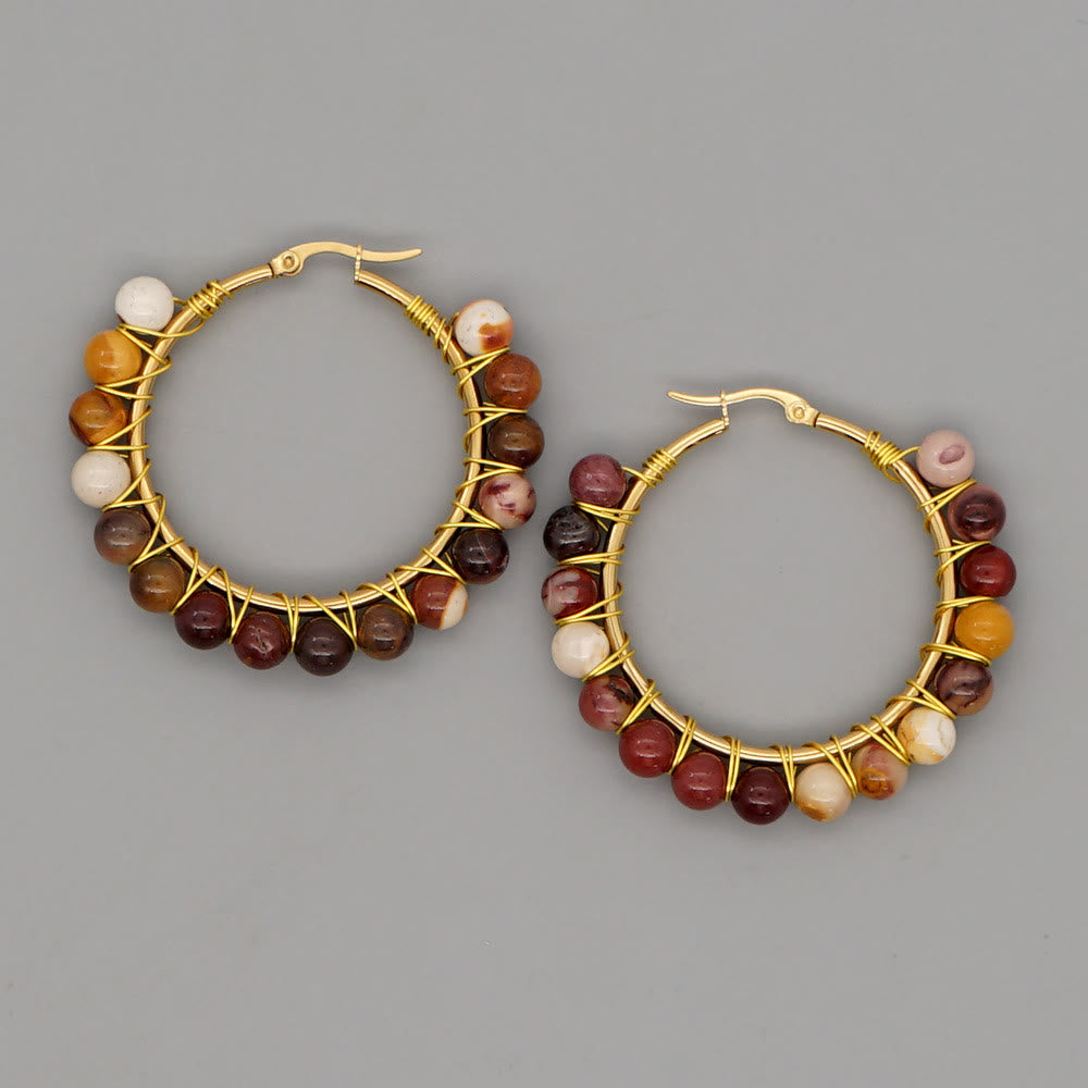 Sannes Elegant Boho Natural Crystal Earrings