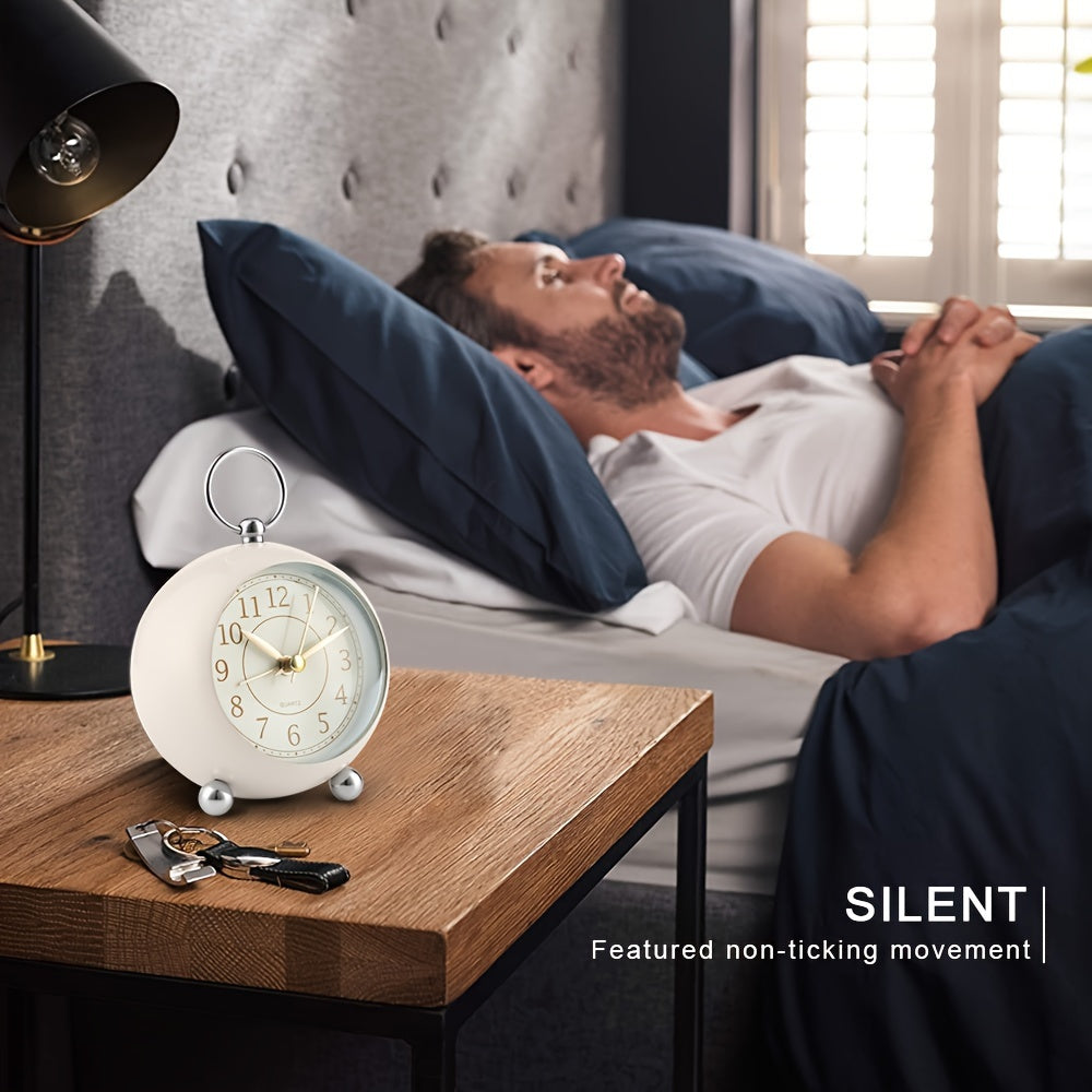 RetroTime Clock - Stylish Silent Alarm Clock with Night Light
