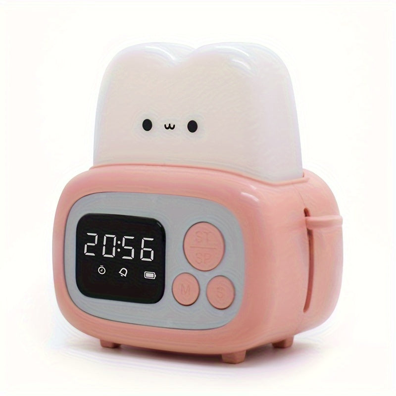 GlowBake Clock - Modern LED Alarm Clock with Rechargeable USB